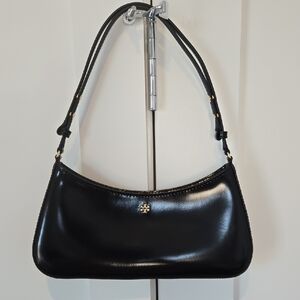 Tory Burch Black Leather Shoulder Bag